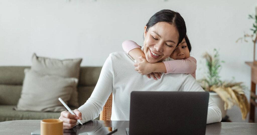 Housewife-spending-time-with-children